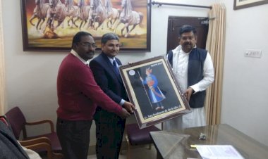 Higher Education Minister of Rajasthan Shree Bhanwar singh Bhati at jaipur.