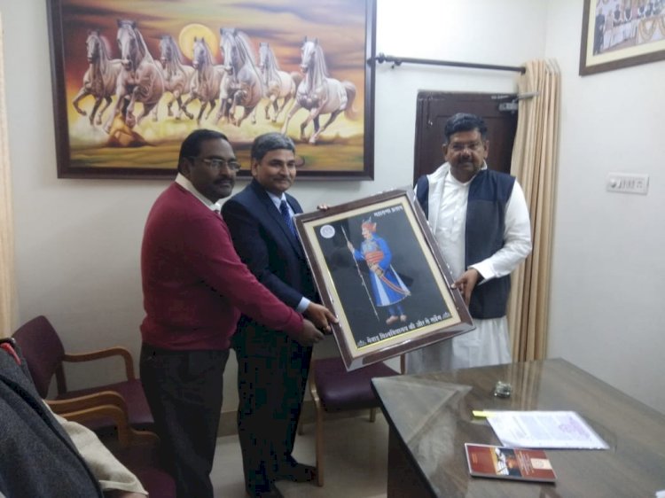 Higher Education Minister of Rajasthan Shree Bhanwar singh Bhati at jaipur.