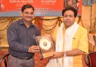 Awarded with Sh. Rajeev Shukla, MP of Rajya Sabha & Chairman of Indian Premier League