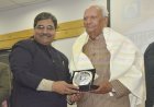 Awarded with  Sh. Lieutenant General Srinivas Kumar Sinha, Ex Governor of the states of Jammu and Kashmir