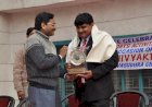 Awarded with  Sh. Sushil Rajput, Sportmen