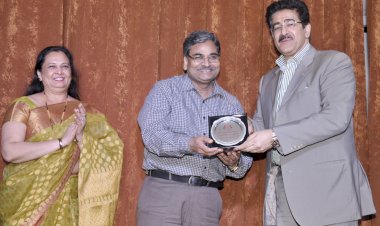 Awarded with  Sh. Sandeep Marwah, Film producer