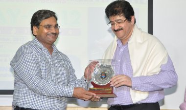 Awarded with  Sh. Sandeep Marwah, Film producer
