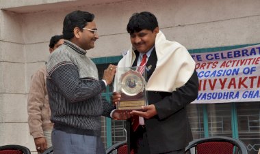 Awarded with  Sh. Sushil Rajput, Sportmen