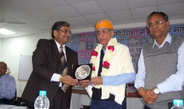 Awarded with Prof. M. L. Kalra, Former Vice Chancellor of Kota University