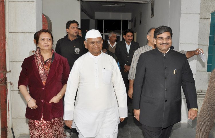 Awarded with Sh. Kisan Baburao Hazare (Anna Hazare), Indian Social Activist