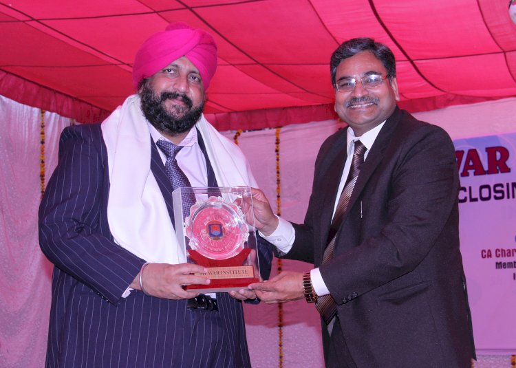 Awarded with  Sh. FCA Charanjot Singh Nanda, Managing Partner-CJS NANDA & Associates and Chairman IASB, ICAI