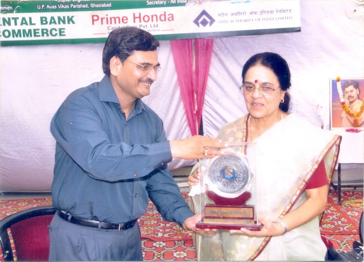 Awarded with Smt. Girija Vyas, Member of the 15th Lok Sabha
