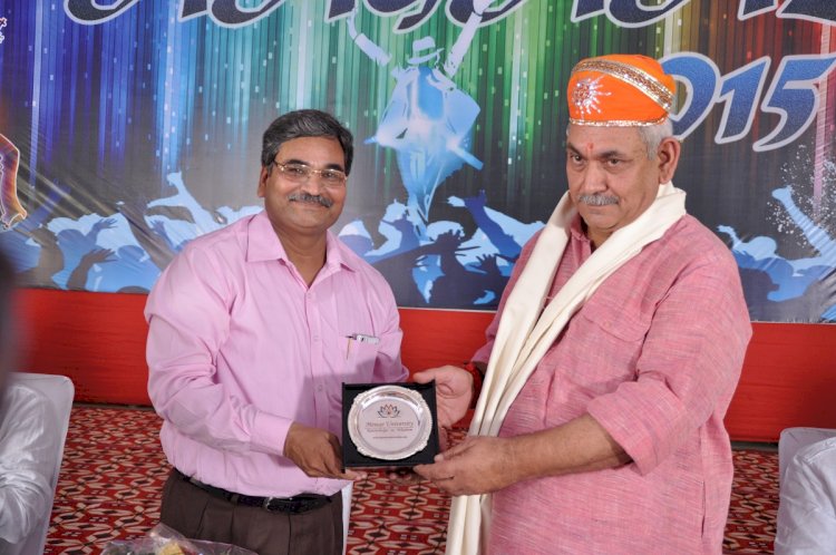 Awarded with  Sh. Manoj Sinha, Former Minister of Railways of India