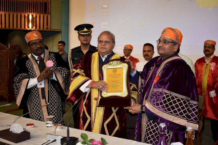 Awarded with Sh. Satya Pal Malik, 13th Governor of Jammu and Kashmir