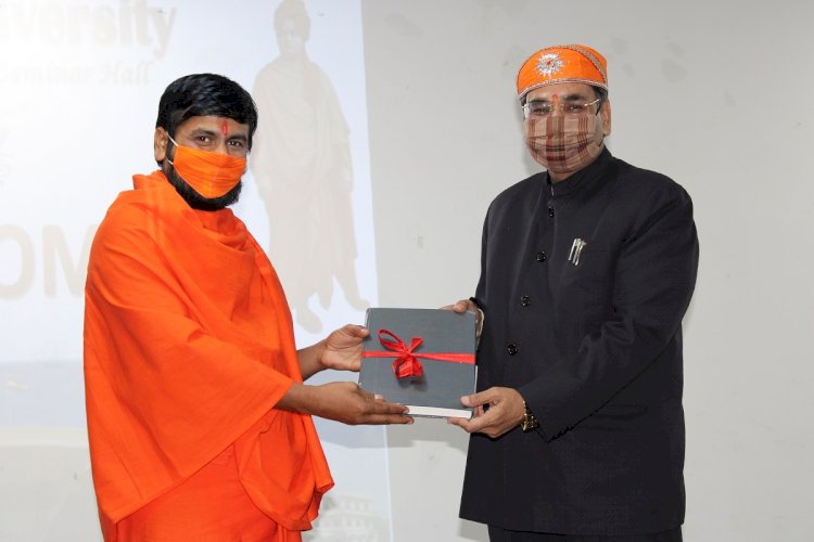 Awarded with Sh. Swami Mahesh Yogi Ji