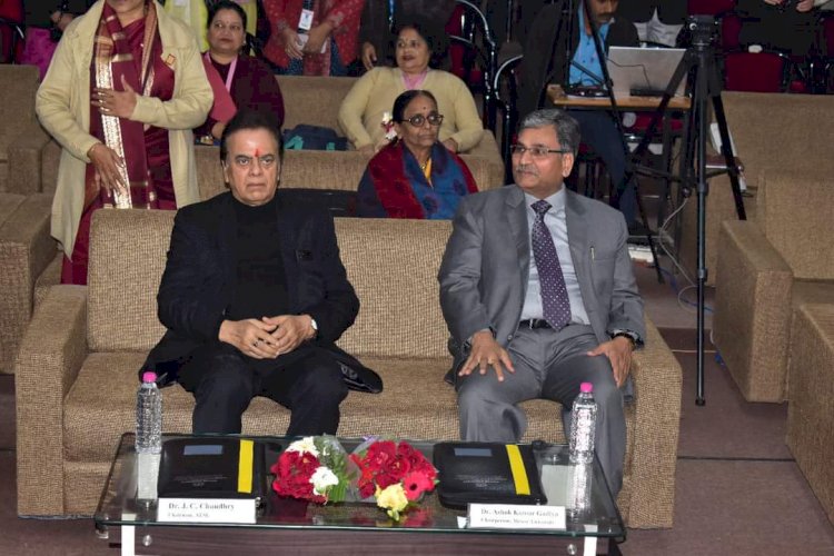 Visit of Dr. J.C Chaudhry, Chairman of Aakash Education Services Ltd. (AESL) at Mewar University Campus (Chittorgarh).