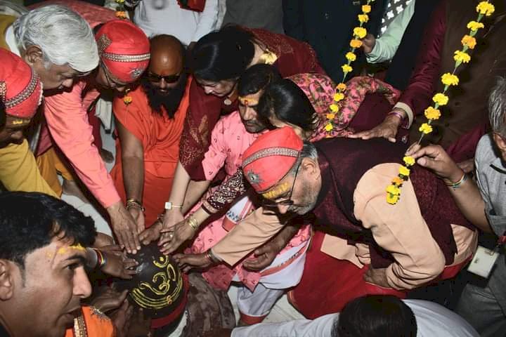 Inauguration of Shiv Mandir at Mewar University, Campus, Chittorgarh.