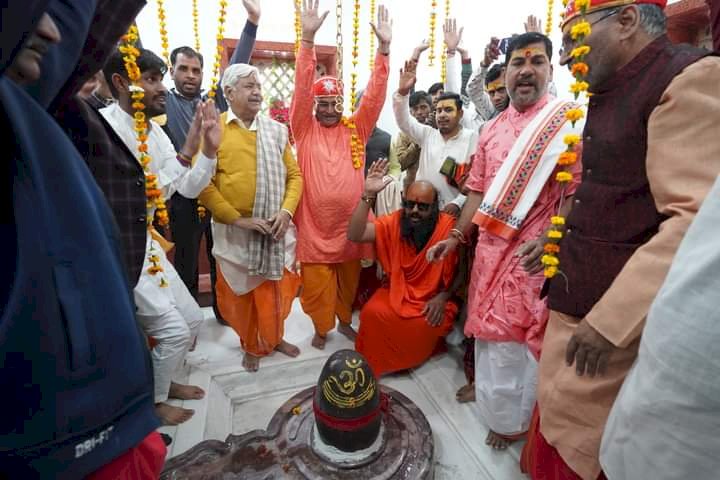 Inauguration of Shiv Mandir at Mewar University, Campus, Chittorgarh.