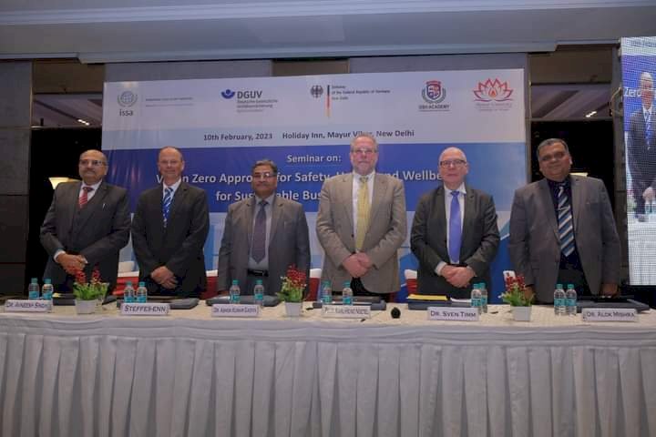 Mewar University launches business seminar aiming zero accident, zero harm to workers.