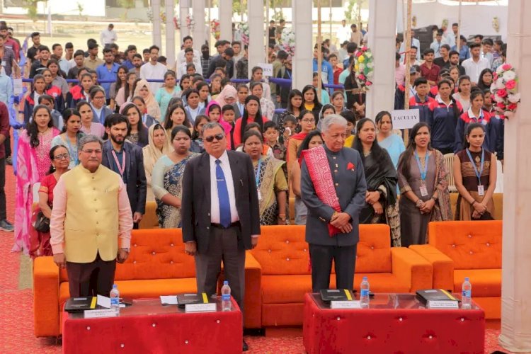 Visit of Mr. Deepak Vohra Indian Ambassador at Mewar University on the Felicitaion Ceremony of Unifest - 2023.