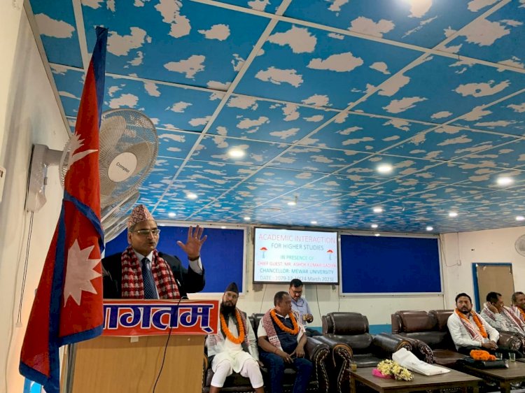 Felicitated by Marwari Sewa Samiti and Agarwal Samaj, birtamode, Japa District, Nepal