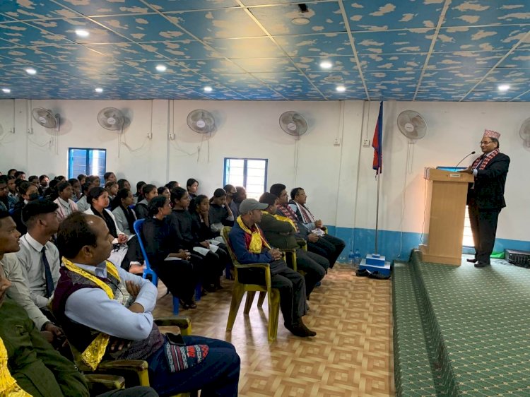 Felicitated by Marwari Sewa Samiti and Agarwal Samaj, birtamode, Japa District, Nepal