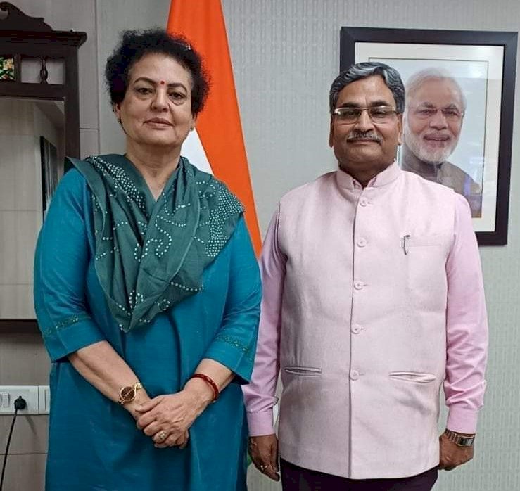 Meeting with Chairman of National Commission for Women, Ms. Rekha Sharma Govt. of India.