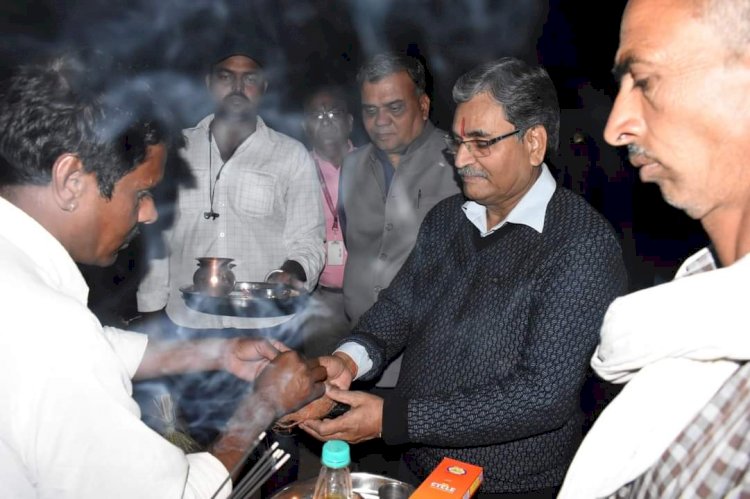 Holika Dahan program organized at Mewar University.